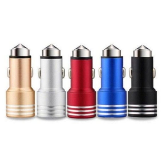 Wholesale Lot of 5 Dual Port Aluminum Car Chargers - Picture 2 of 3